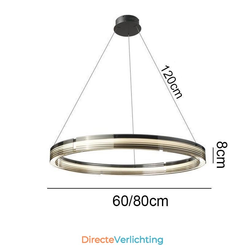 Hanglamp 60 80CM Cirkel Glazen Plafondlampen Trichromatisch Dimmen