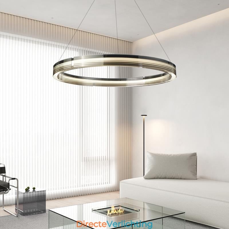 Hanglamp 60 80CM Cirkel Glazen Plafondlampen Trichromatisch Dimmen