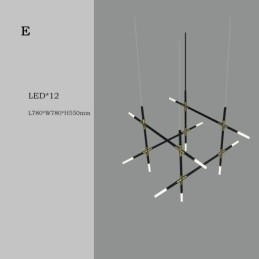 Hanglamp splitsen Warm wit creatief plafondlamp DIY combinatielamp