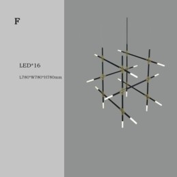 Hanglamp splitsen Warm wit creatief plafondlamp DIY combinatielamp