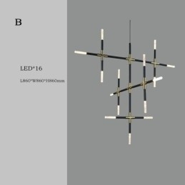 Hanglamp splitsen Warm wit creatief plafondlamp DIY combinatielamp