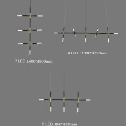 Eenvoudige hanglamp Creatieve splitsing Warm witte plafondlamp DIY combinatielamp