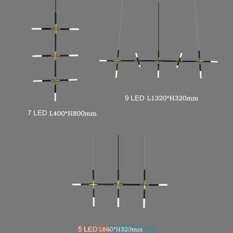 Eenvoudige hanglamp Creatieve splitsing Warm witte plafondlamp DIY combinatielamp