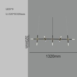 Eenvoudige hanglamp Creatieve splitsing Warm witte plafondlamp DIY combinatielamp