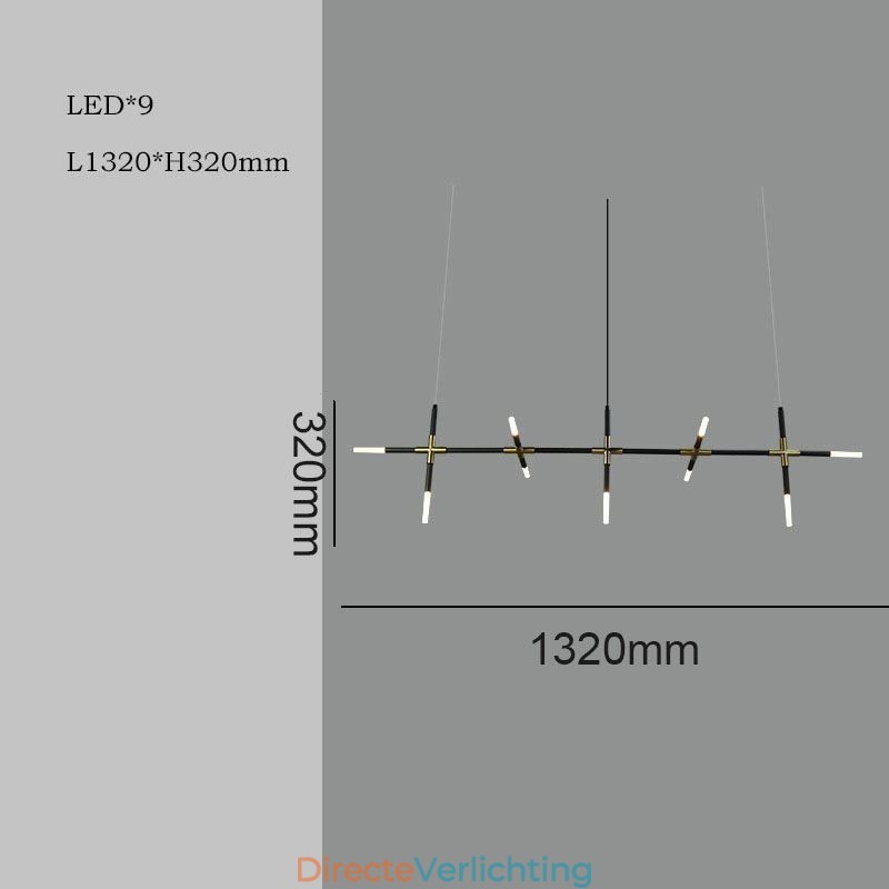 Eenvoudige hanglamp Creatieve splitsing Warm witte plafondlamp DIY combinatielamp