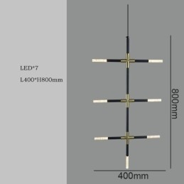 Eenvoudige hanglamp Creatieve splitsing Warm witte plafondlamp DIY combinatielamp