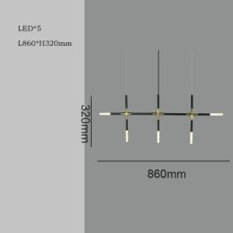 Eenvoudige hanglamp Creatieve splitsing Warm witte plafondlamp DIY combinatielamp
