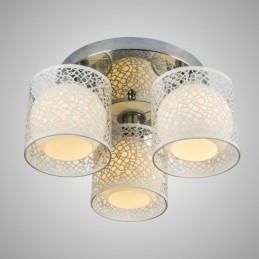 Drievoudige plafondkoepel van glas, inbouw