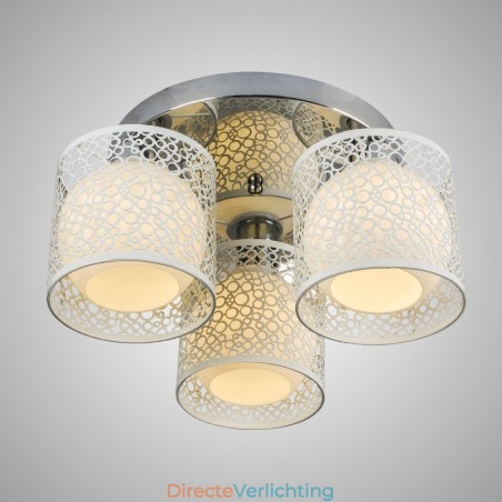 Drievoudige plafondkoepel van glas, inbouw Drievoudige plafondkoepel van glas, inbouw