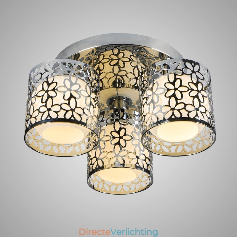 Drievoudige plafondkoepel van glas, inbouw
