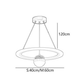 Hanglamp Minimalistisch Smeedijzer Acryl Sterring Plafondlamp