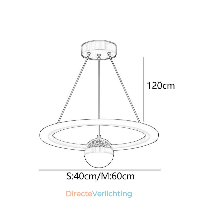 Hanglamp Minimalistisch Smeedijzer Acryl Sterring Plafondlamp