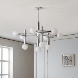 Eenvoudige hanglamp van smeedijzer, magische bonen, molecuulplafondlamp