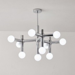 Eenvoudige hanglamp van smeedijzer, magische bonen, molecuulplafondlamp