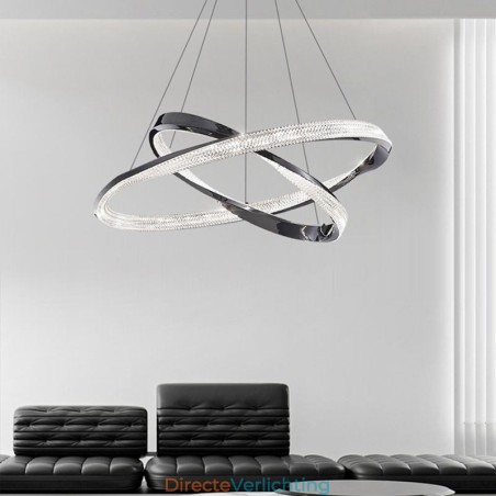 Hanglamp Smeedijzer Acryl Ring Dubbele Cirkel Plafondlamp Hanglamp Smeedijzer Acryl Ring Dubbele Cirkel Plafondlamp