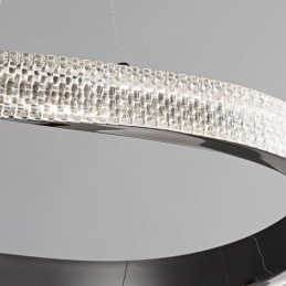 Hanglamp Smeedijzer Acryl Ring Dubbele Cirkel Plafondlamp