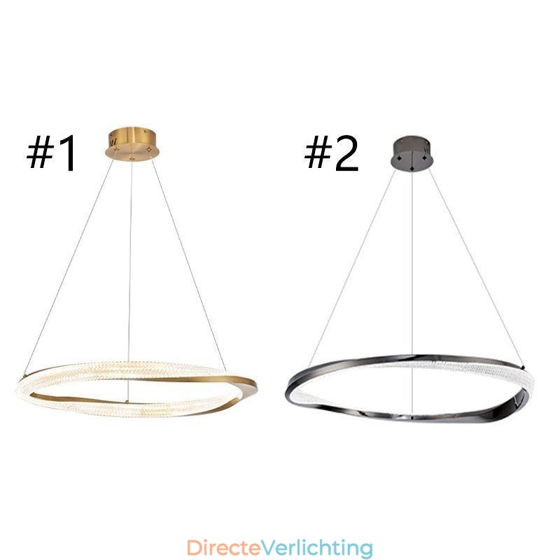 Hanglamp smeedijzeren acryl ring enkele cirkel plafondlamp