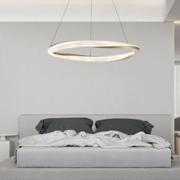 Hanglamp smeedijzeren acryl ring enkele cirkel plafondlamp