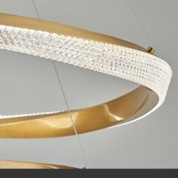 Hanglamp smeedijzeren acryl ring enkele cirkel plafondlamp