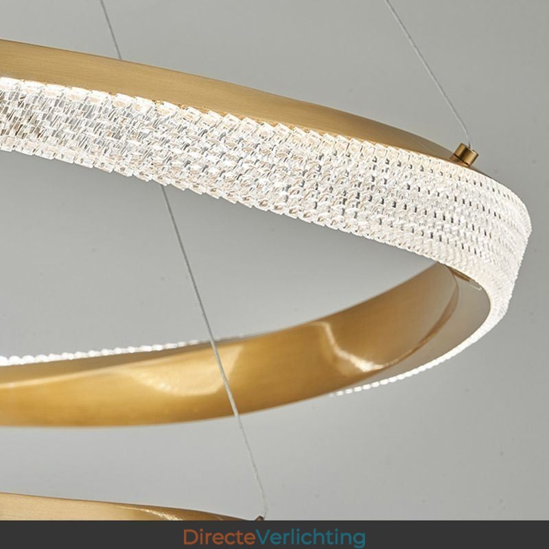 Hanglamp smeedijzeren acryl ring enkele cirkel plafondlamp