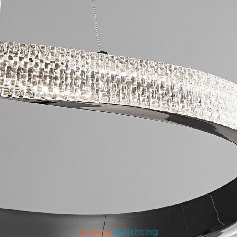 Hanglamp smeedijzeren acryl ring enkele cirkel plafondlamp