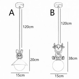 Hanglamp Modern Minimalistisch G9 Smeedijzer Konijn Kalf Hars Plafondlamp