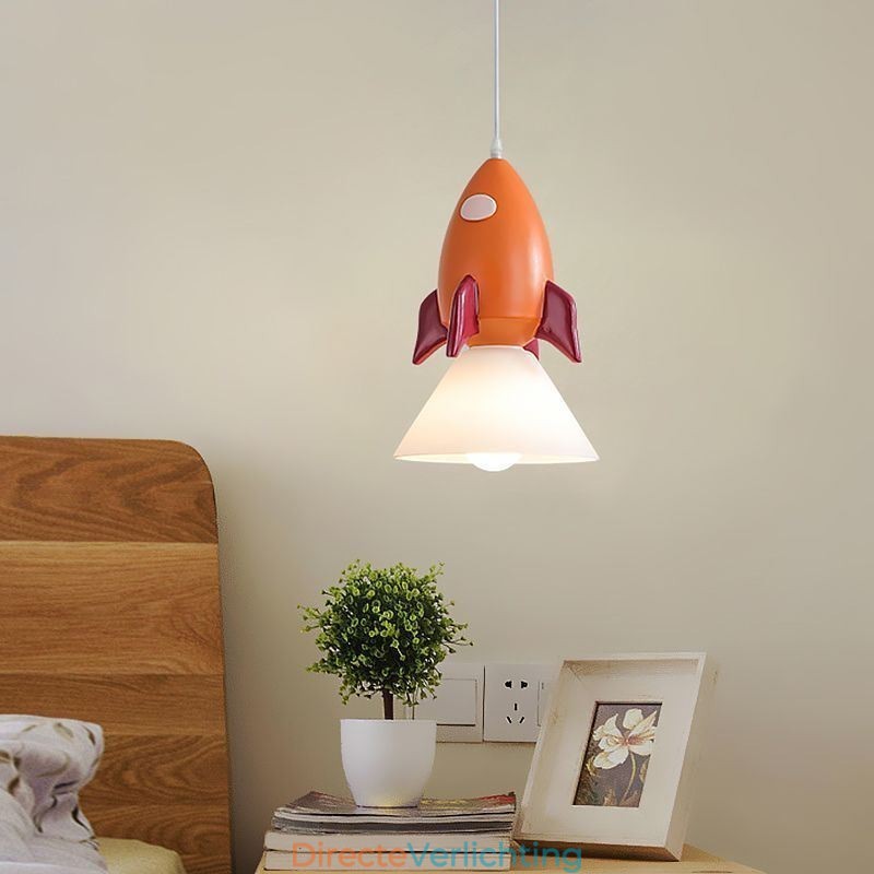 Minimalistische hanglamp van smeedijzer, maanlanding, kleine plafondlamp