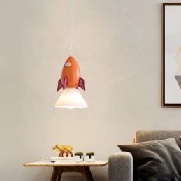 Minimalistische hanglamp van smeedijzer, maanlanding, kleine plafondlamp