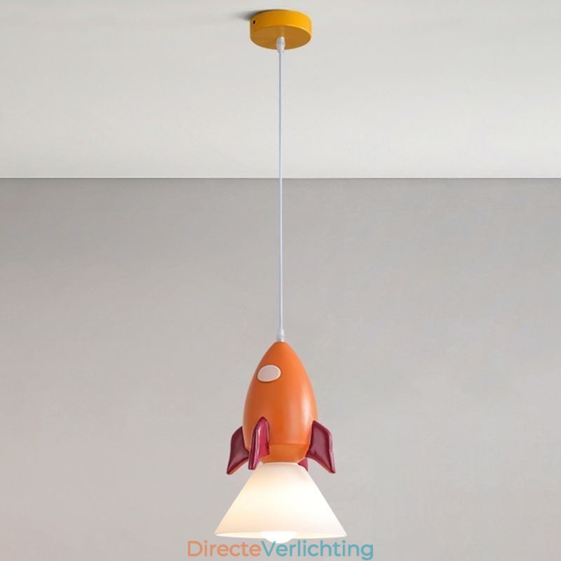 Minimalistische hanglamp van smeedijzer, maanlanding, kleine plafondlamp