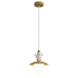 Moderne hanglamp Eenvoudige G9 smeedijzeren hars sneeuwpop plafondlamp