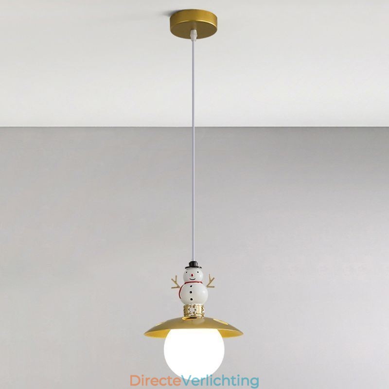 Moderne hanglamp Eenvoudige G9 smeedijzeren hars sneeuwpop plafondlamp