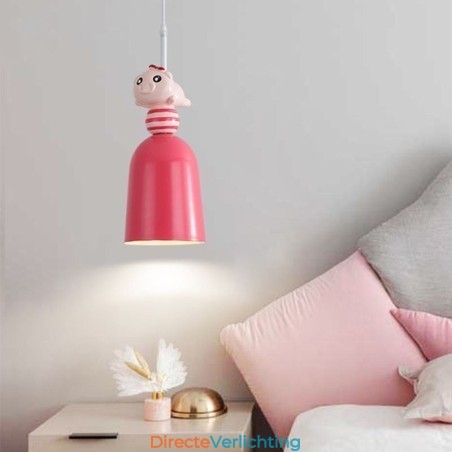 Moderne hanglamp van smeedijzer, roze hars, varkensplafondlamp Moderne hanglamp van smeedijzer, roze hars, varkensplafondlamp