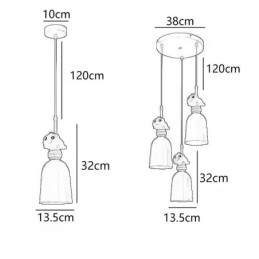 Moderne hanglamp van smeedijzer, roze hars, varkensplafondlamp