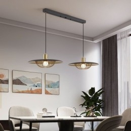 Nordic Hanglamp Creatieve Smeedijzeren Schijf Plafondlamp