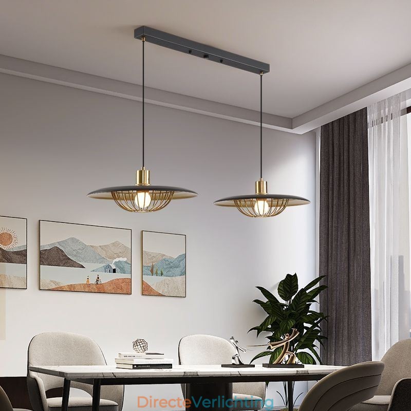 Nordic Hanglamp Creatieve Smeedijzeren Schijf Plafondlamp