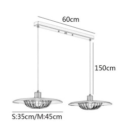 Nordic Hanglamp Creatieve Smeedijzeren Schijf Plafondlamp