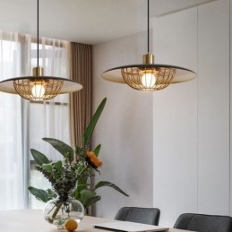 Nordic Hanglamp Creatieve Smeedijzeren Schijf Plafondlamp