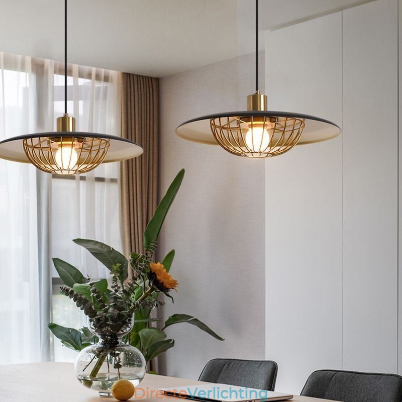 Nordic Hanglamp Creatieve Smeedijzeren Schijf Plafondlamp