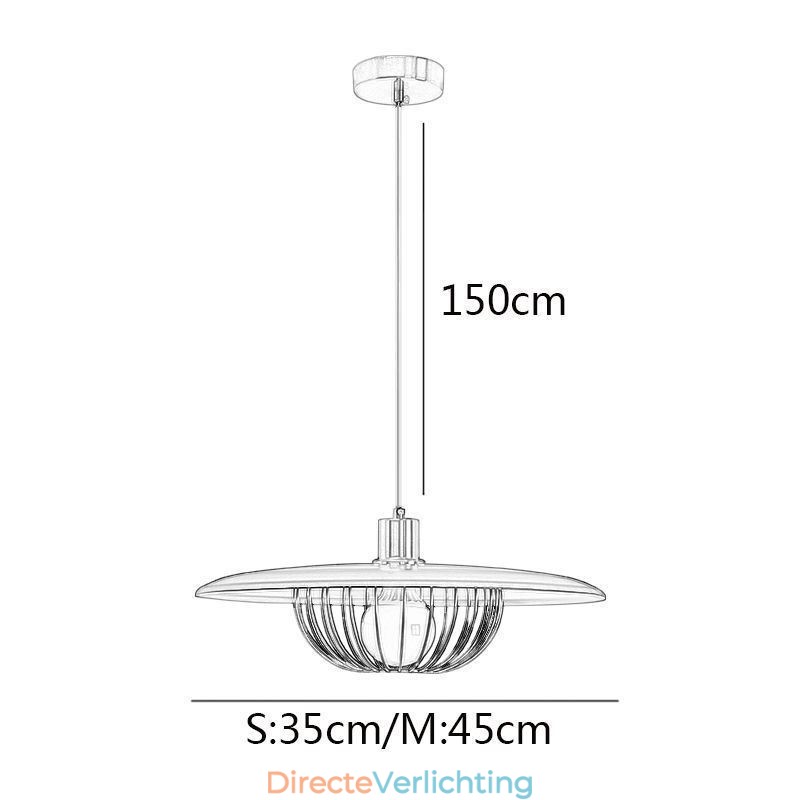 Nordic Hanglamp Smeedijzer Creatieve Schijf Plafondlampen