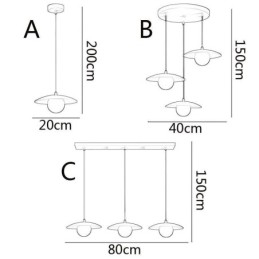 Nordic Pendant Creatieve smeedijzeren G9 schijf plafondlamp