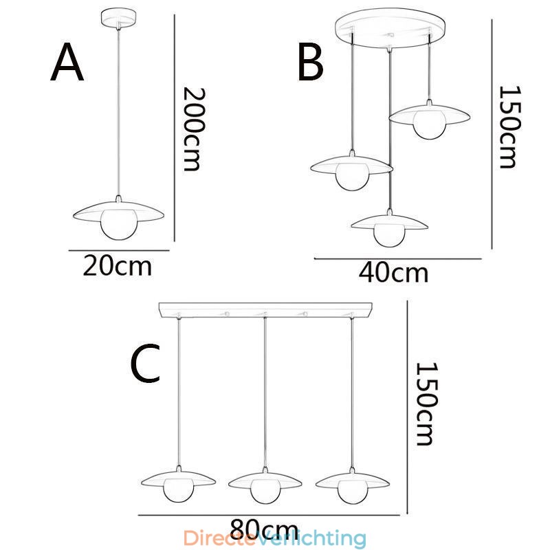 Nordic Pendant Creatieve smeedijzeren G9 schijf plafondlamp