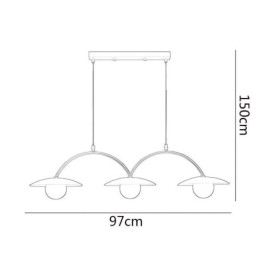Nordic Hanglamp Creatieve G9 Smeedijzeren Wave Plafondlamp