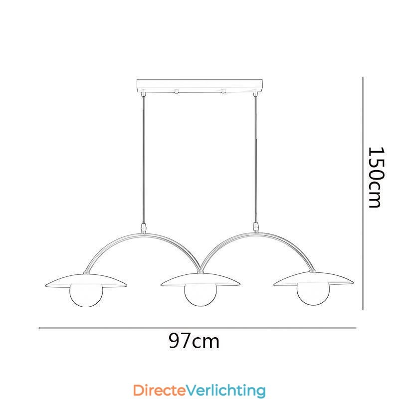 Nordic Hanglamp Creatieve G9 Smeedijzeren Wave Plafondlamp