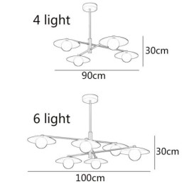 Nordic Hanglamp Creatieve G9 Smeedijzeren Schijf Plafondlamp