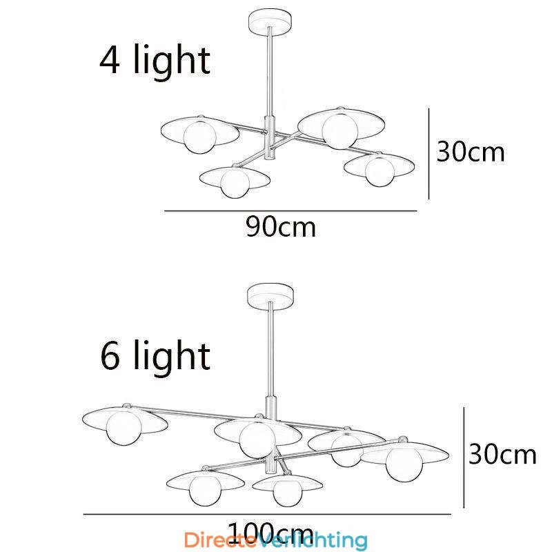 Nordic Hanglamp Creatieve G9 Smeedijzeren Schijf Plafondlamp