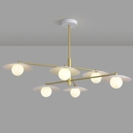 Nordic Hanglamp Creatieve G9 Smeedijzeren Schijf Plafondlamp