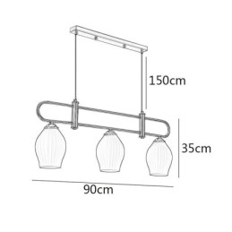 Nordic Hanglamp Smeedijzer Creatieve Stamen Plafondlamp