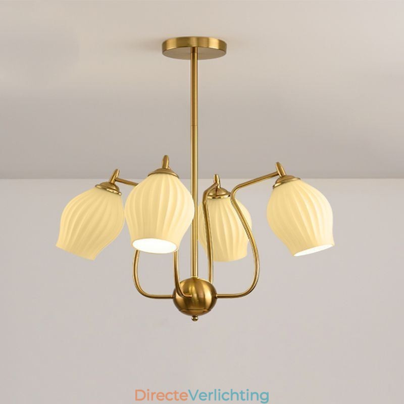 Nordic Hanglamp Creatief Smeedijzer Koper Natuurlijke Kleur Stamen Plafondlamp