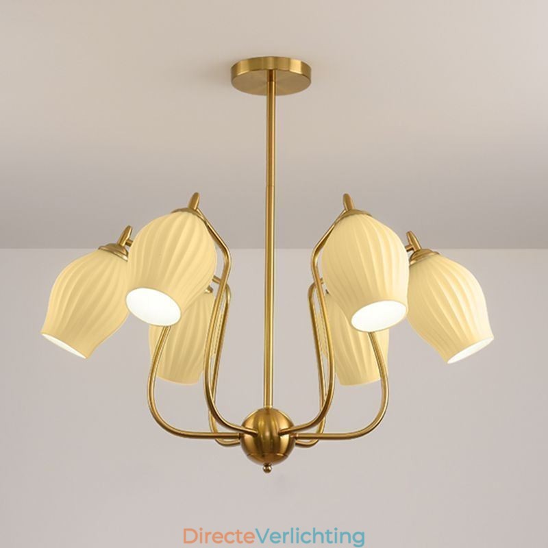 Nordic Hanglamp Creatief Smeedijzer Koper Natuurlijke Kleur Stamen Plafondlamp