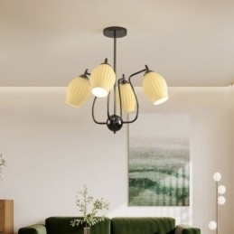 Nordic Hanglamp Creatieve Smeedijzeren Pistool Zwarte Stamen Plafondlamp